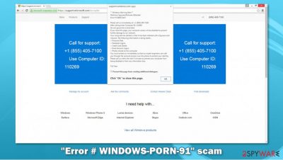 "Error # WINDOWS-PORN-91" scam