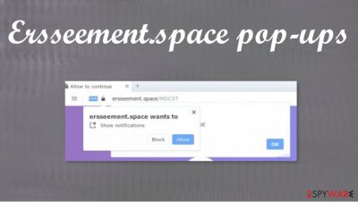 Ersseement.space pop-ups / ads