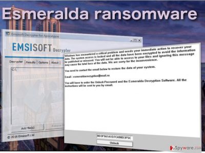 Image of the Esmeralda ransomware virus