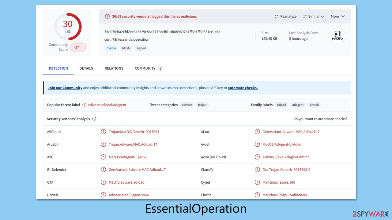 EssentialOperation Mac virus