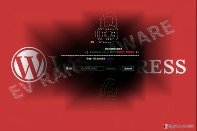 The image displaying the EV malware and WordPress