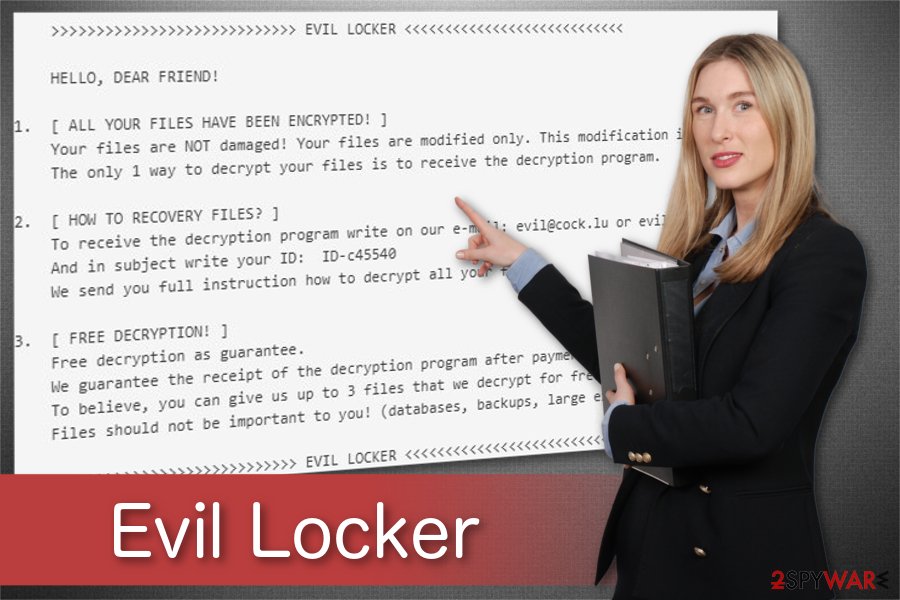 Evil Locker ransomware illustration