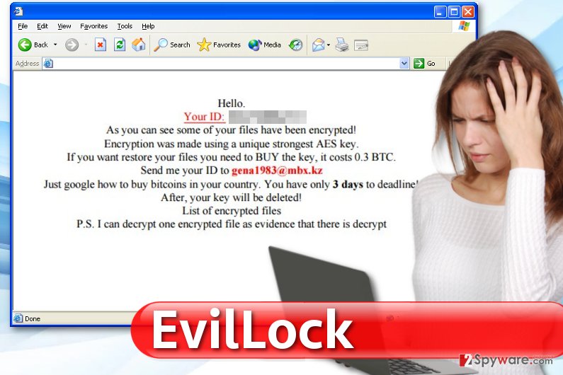 EvilLock virus EvilLock virus