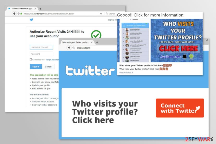 who visits your twitter profile virus