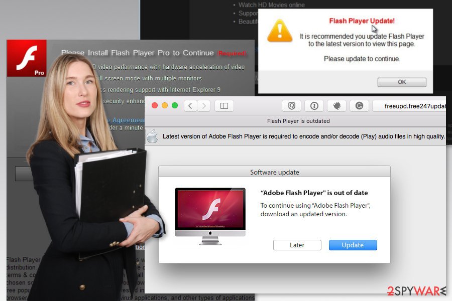 Examples of Fake Adobe Flash Player install