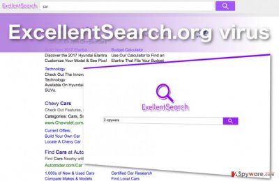 Screenshot of the ExcellentSearch.org hijacker virus