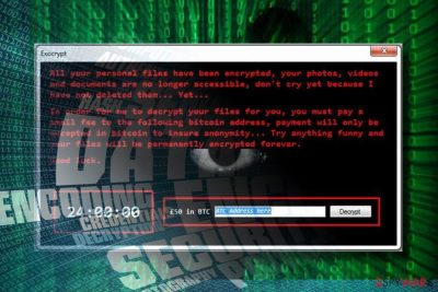 Exocrypt ransomware virus locks data