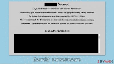 Exorcist ransomware