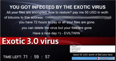 Lock screen by Exotic 3.0 virus