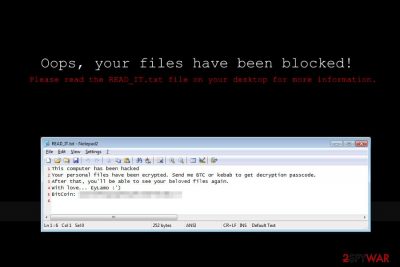 Ransom note by EyLamo ransomware