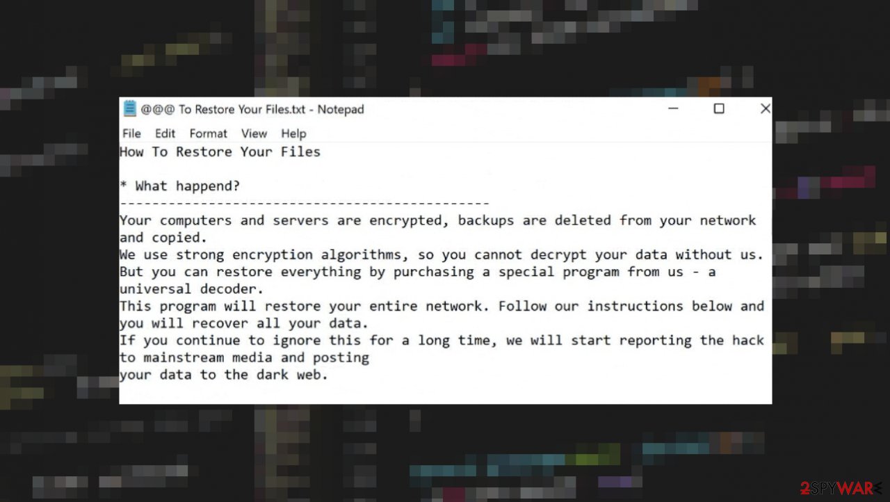 F5Z8A ransomware virus
