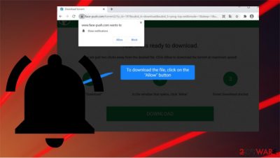 Face-push.com pop-up ads virus