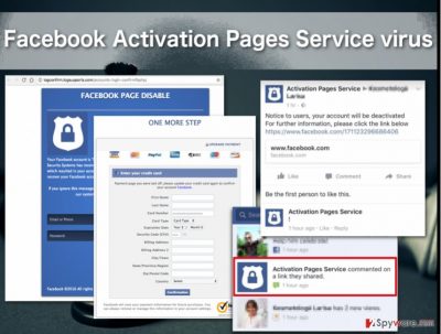 Facebook Activation Pages Service virus illustration