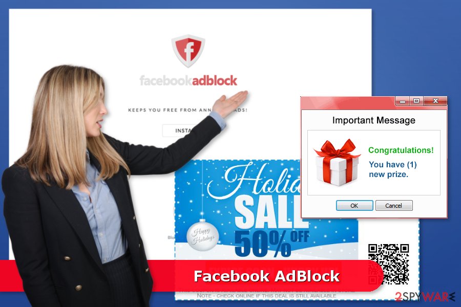 Example of Facebook AdBlock ads