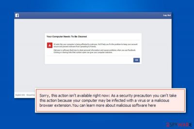 Facebook Malware warning image
