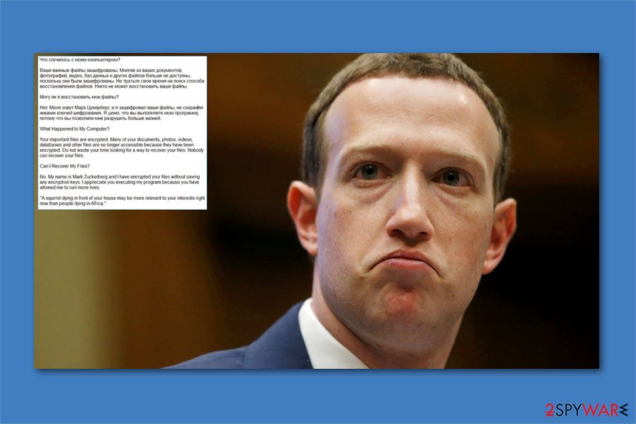 Facebook ransomware picture
