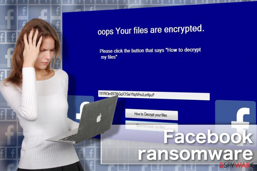 Image showing Facebook virus locksreen