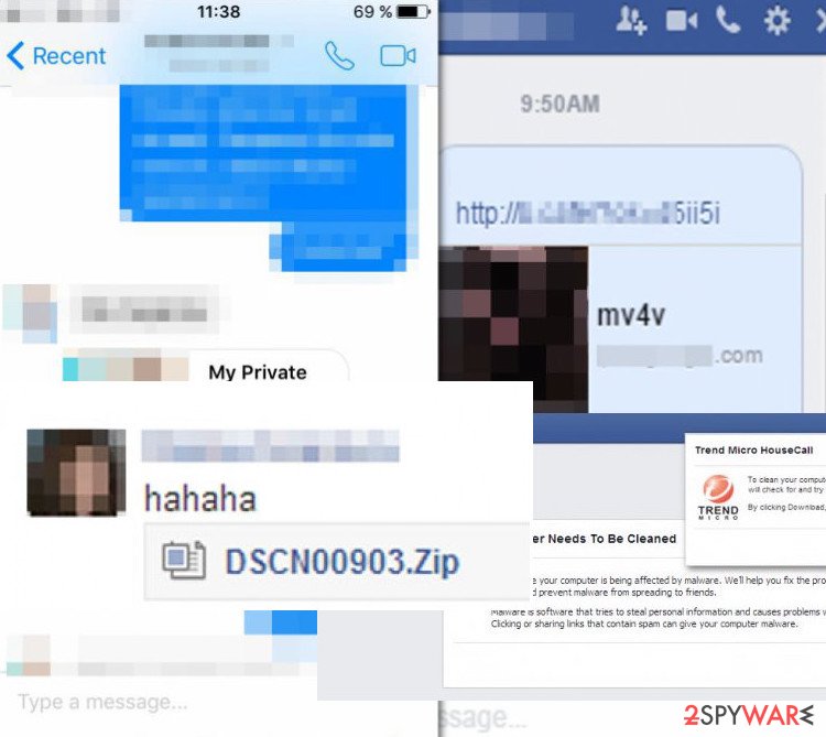 The picture of Facebook virus The picture of Facebook virus