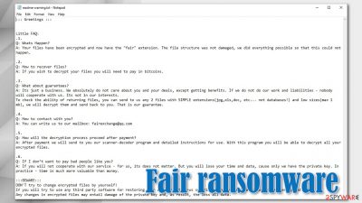 Fair ransomware