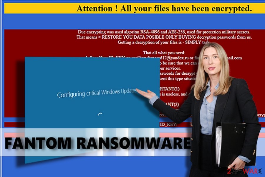 Signs of Fantom ransomware existence on infected computer