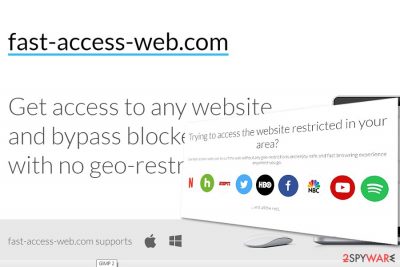 The sample of Fast Access Web main page