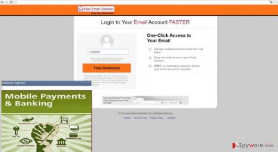 The image displaying Fast Email Checker ads