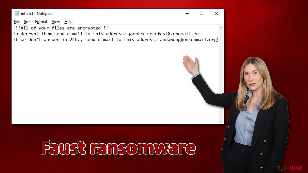 Faust ransomware virus