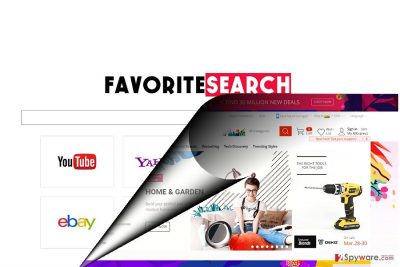 The screenshot of Favouritesearch.org