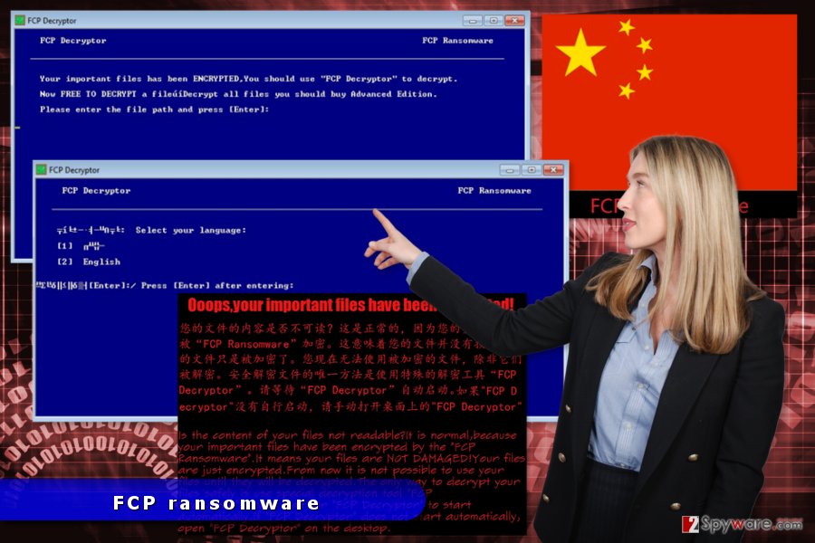 The image of FCPRansomware attack