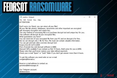 Fedasot ransomware