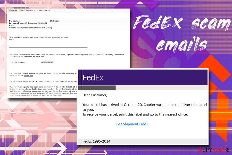 FedEx tracking virus examples