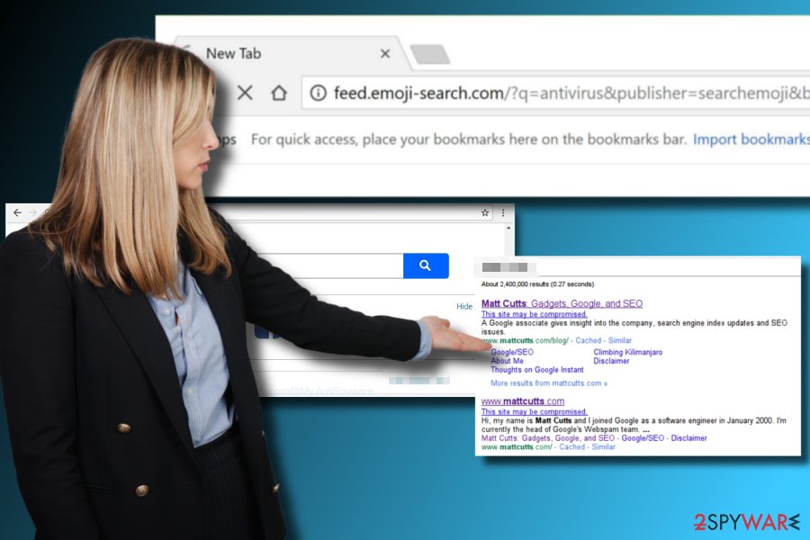 Showing Feed.emoji-search.com hijack