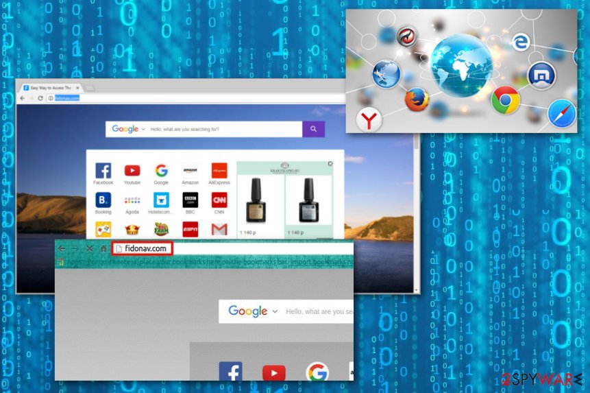 Fidonav browser hijacker