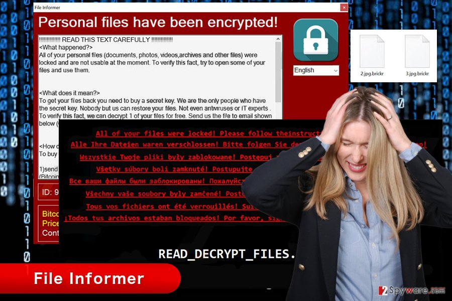 The image of File Informer ransomware virus