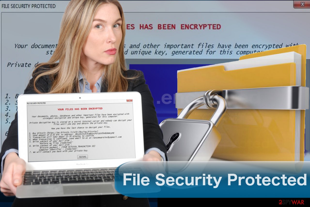 Image of the File Security Protected ransomware virus Image of the File Security Protected ransomware virus