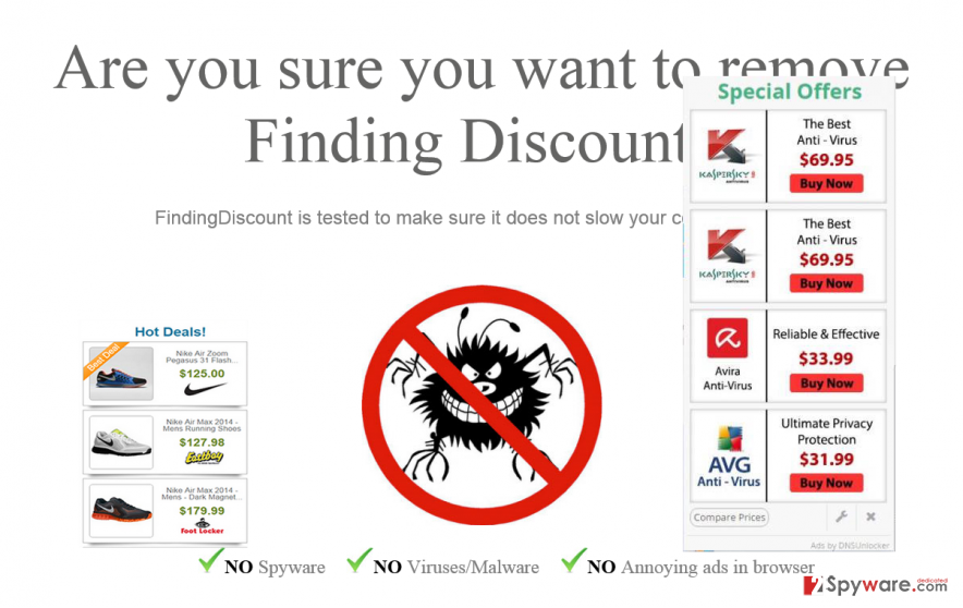 Ads by Finding Discount and the official site of this program Ads by Finding Discount and the official site of this program
