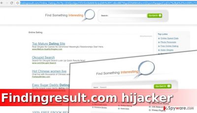 Screenshot of findingresult.com virus