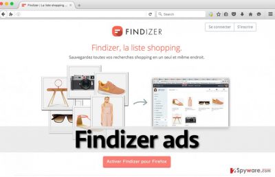 Screenshot of Findizer adware