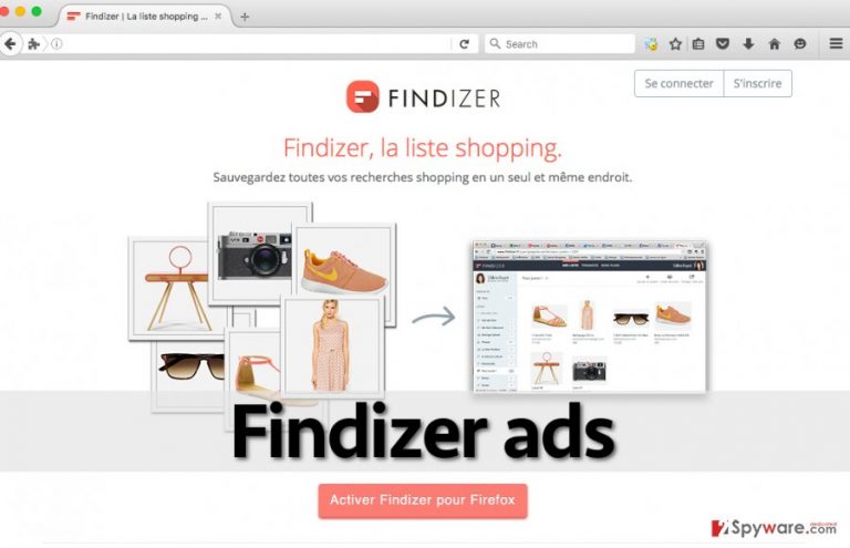 Screenshot of Findizer adware