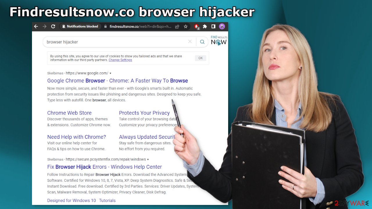 Findresultsnow.co browser hijacker