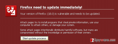 Firefox need to update immediately scam