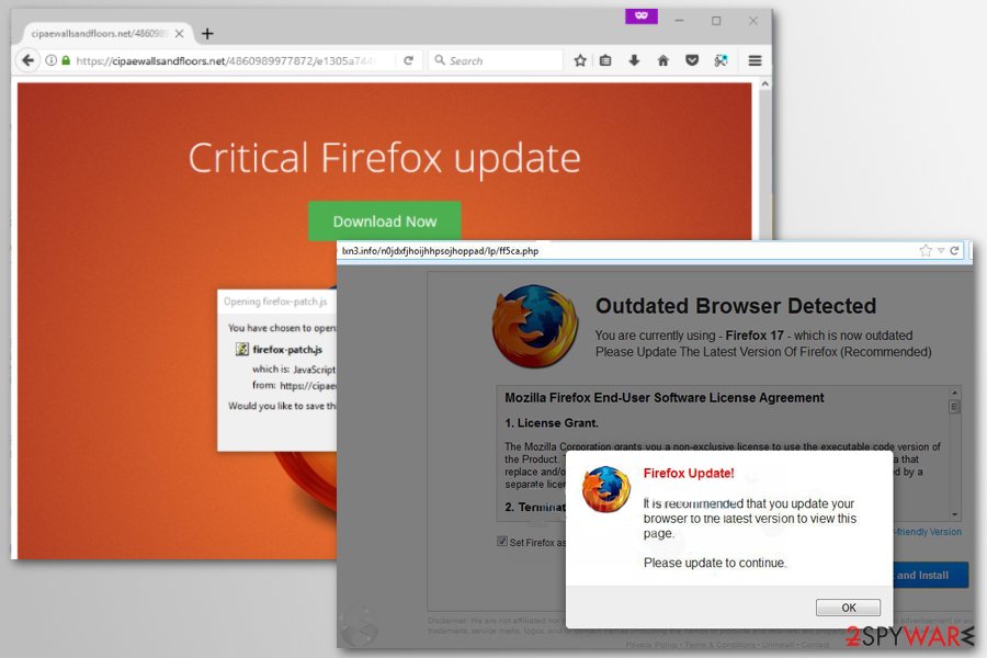 Firefox redirect virus