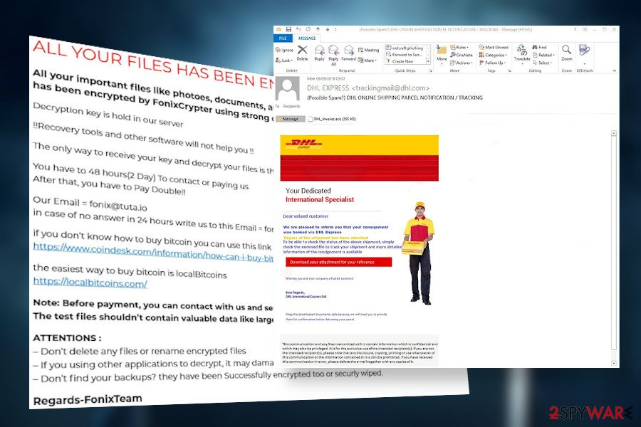 Fonix ransomware spam