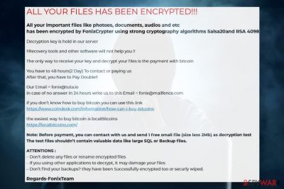 Fonix ransomware