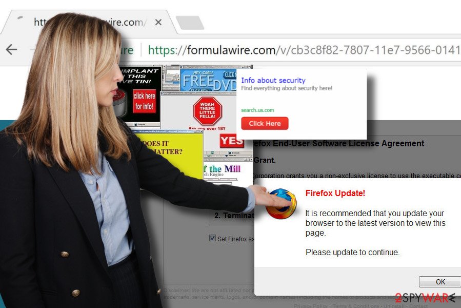 Illustrating the Formulawire.com adware