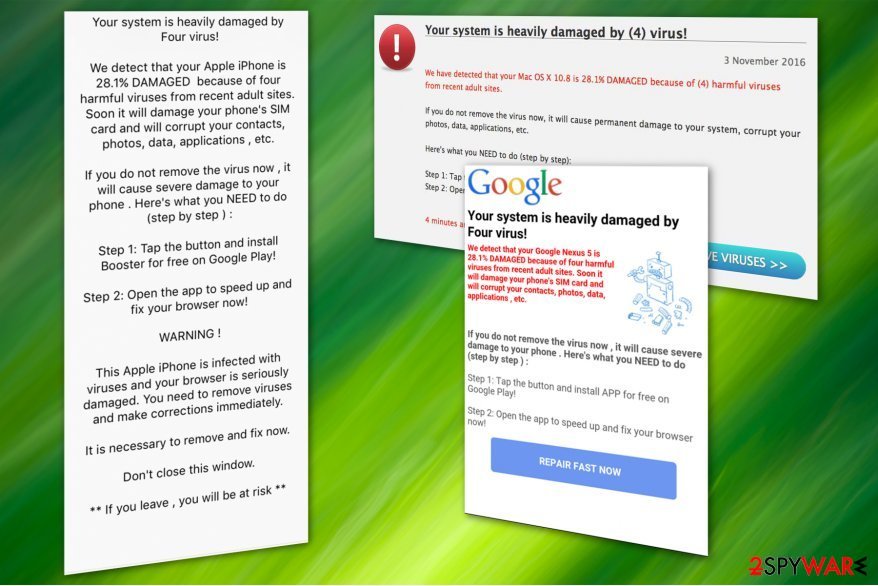 Four virus scam Four virus scam