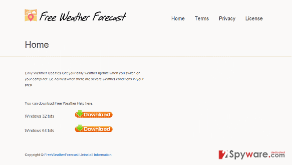 Free Weather Forecast snapshot Free Weather Forecast snapshot