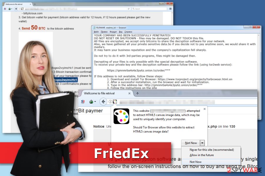 Image of FriedEx ransomware virus