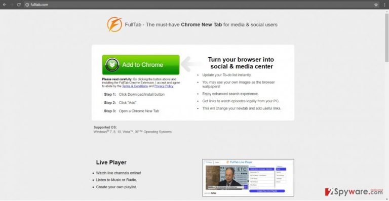 The image of FullTab virus