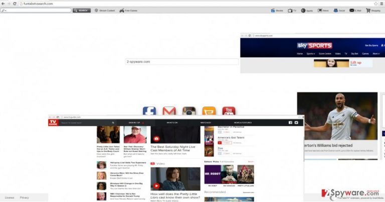 The image disclosing funtabstvsearch.com